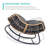 Weixel Oversized PE Wicker Outdoor Rocker Chair With Cushion-469035710