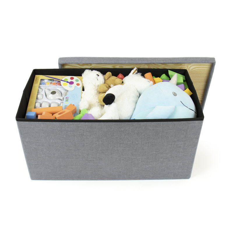Banc de rangement en tissu, Gris