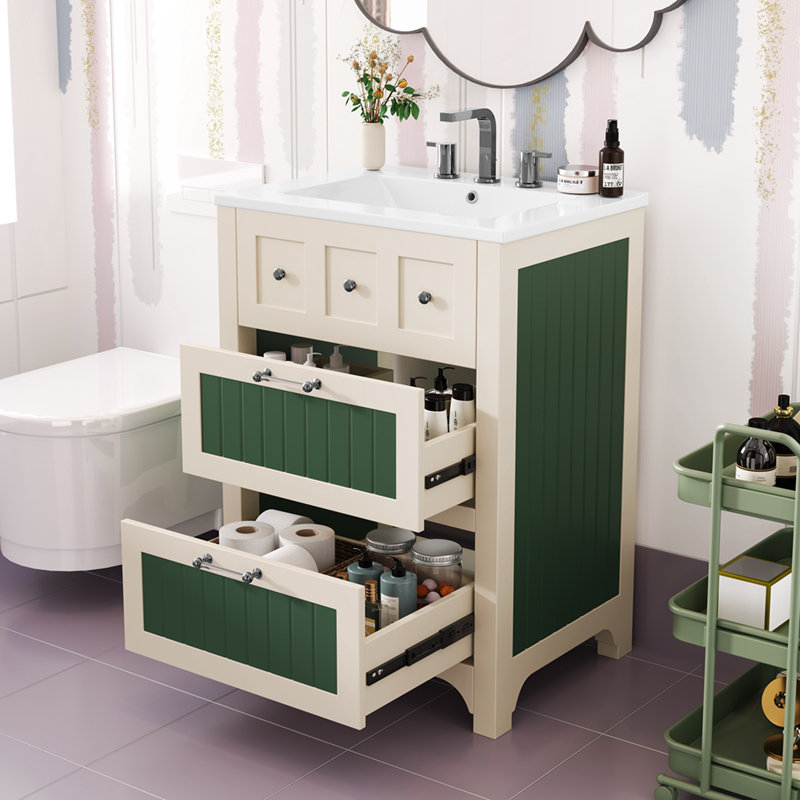 Armoire de salle de bain 2 tiroirs