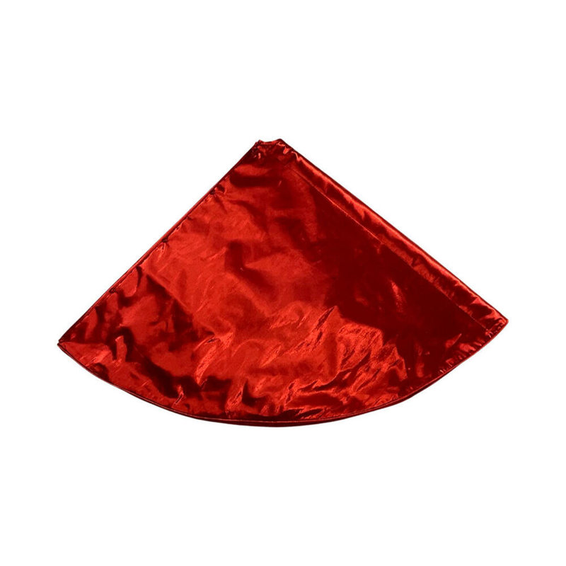 Jupe d'arbre de Noël métallique Vickerman , Rouge, H 72 po x l 1 po