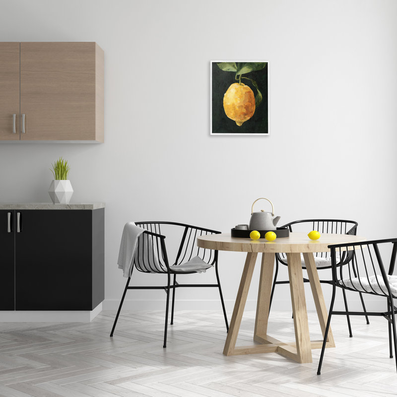 Art abstrait giclée au citron sur une vigne par Emma Caroline, Estampe numérique Farmhouse, H 30 po x l 24 po