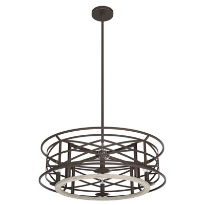 Langwood 4 - Light Unique / Statement Drum Chandelier