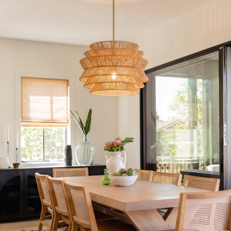 11,8 po - Rotin - Brun - Lustre