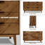 Veyron 54" Geometric Chevron 6-Drawer Dresser, Solid Acacia Wood Mid-Century Minimalist Statement Piece, With Walnut/oak Finish-987139585