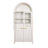 Fluted Tall Arched Pantry Cabinet With Adjustable Shelves, Elegant Display Storage With Hidden Drawer & Glass Door For Kitchen And Living Spaces-987998433