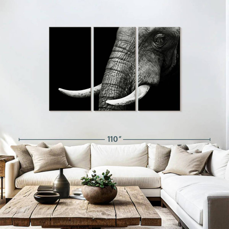 Elephant Close Up, 48" H x 74" W