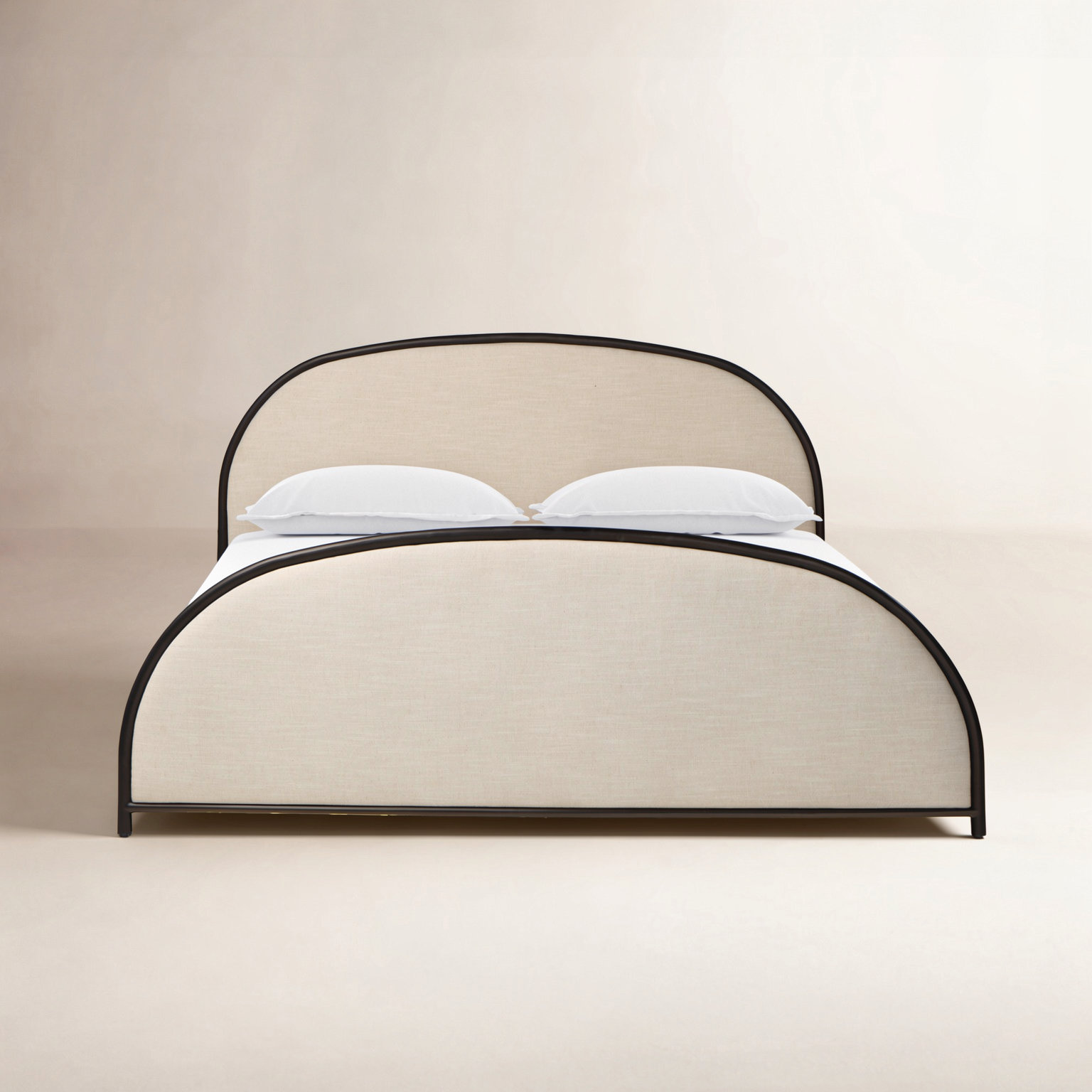 Linen Upholstered Bed, King