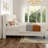 Upholstered Platform Bed Frame with Tufted Nailhead Trim Wingback Headboard-741877961-741877963