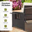 Canapé-lit de patio en PE rotin avec dossier ajustable en rotin et repose-pieds avec rangement-622088956-622088945