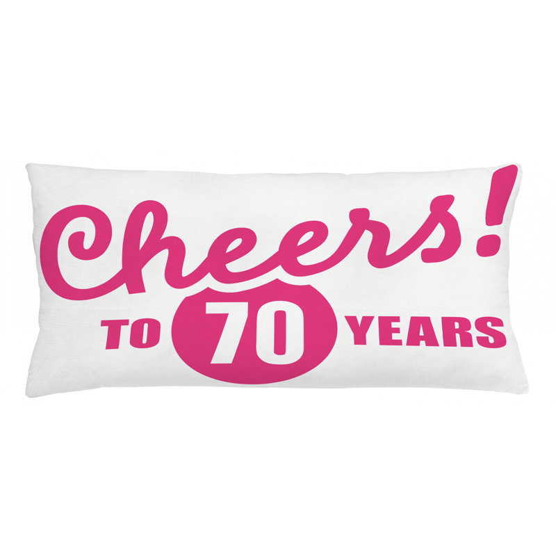Housse de coussin lombaire intérieur/extérieur 70th birthday, 16 po x 36 po