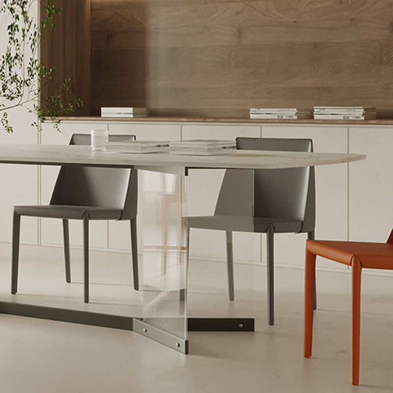 Table de salle à manger légère et luxueuse, H 29,92 po x L 62,99 po x l 31,49 po