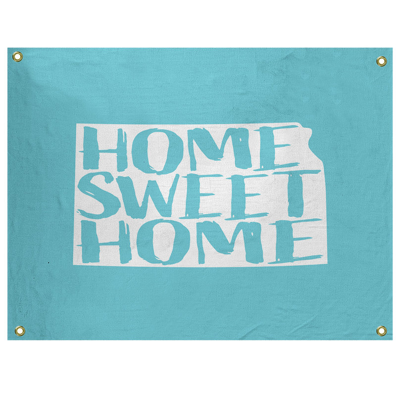 Tapisserie murale kansas doux pour la maison, H 26 po x l 36 po, Bleu sarcelle