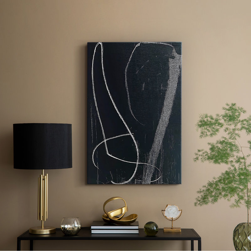 Série ABSTRACT DCXVI - Toile tendue avec châssis Premium - Prêt à être accroché, H 60 po x l 40 po