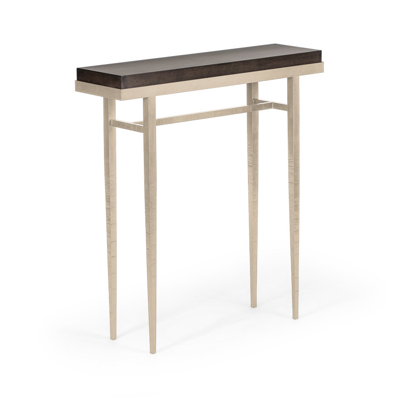 Wick Console Table, Soft Gold, 32" H x  30" W x 8.5" D, Espresso
