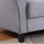 Mobilier moderne en lin, gris-bleu, 1 + 3, confortable et durable avec revêtement,