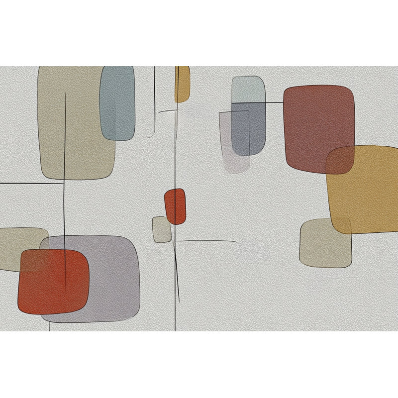 «Geometric Harmony Study», art mural moderne sur toile abstraite, H 16 po x l 24 po x P 1,5 po