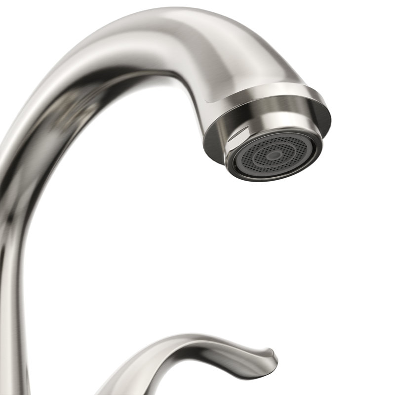 Centerset 2-handle Bathroom Faucet with Drain Assembly, Brushed Nickel