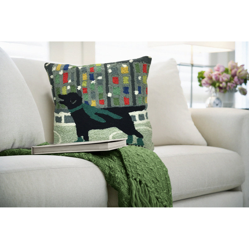 Outdoor Square Pillow Cover & Insert, Green