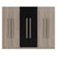 Rangement pour garde-robe en bois 6 portes pour la chambre à coucher, avec 2 tiroirs à l'intérieur