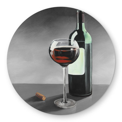 Bottle of Burgundy - Kitchen Still Life Outdoor Area Rug