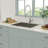 GhomeG 22'' W Single Bowl Stainless Steel Drop-In Kitchen Sink with 1 Faucet Hole-91074782