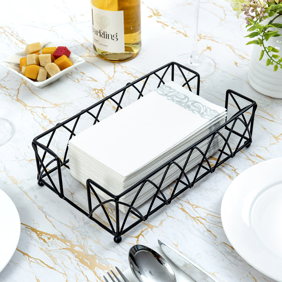 Black Countertop Folded Paper Towel Napkin Holder Ebern Designs