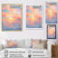 «Blue Peach Interlocking Perspectives» sur toile-271027543-271027544