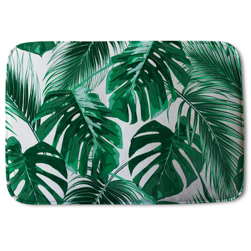 Akila Non-Slip Bath Rug, Floral 2