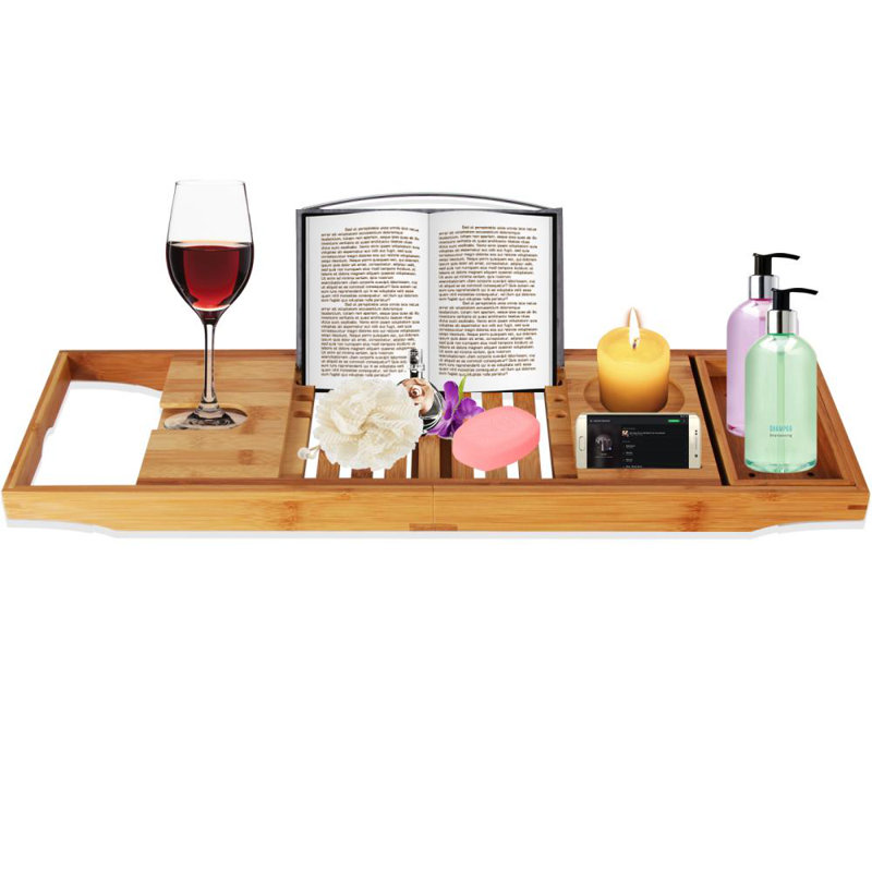 Stenson Bamboo Bath Caddy