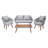 Muni 4 - Person Patio Conversation Set with Cushions-1271702170-1271702172