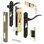 Diecast Contemporary Keyed Security Screen or Storm Door Lever Set, For Doors 7/8 to 1-1/8 Inches Thick, Black Finish, (1 Set)