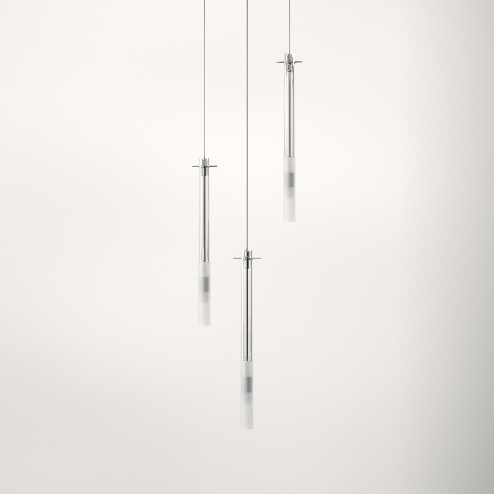 Sapan 3 Light Glass Dimmable Pendant