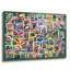 Art mural en verre Winston Porter «Santa Hat Animal Stamps» par Dean Russo-1885084714
