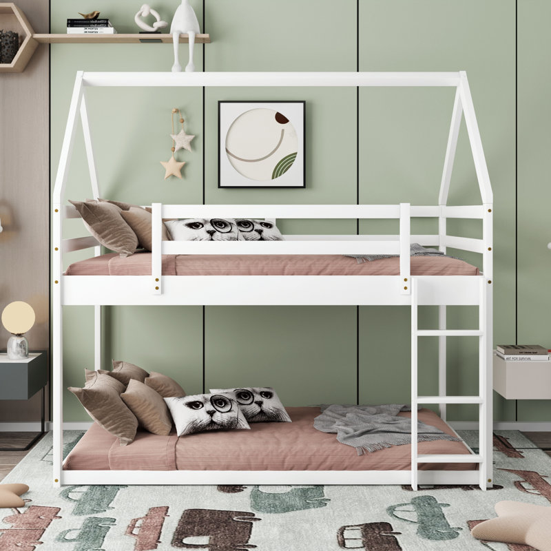 Copemish Twin Over Twin Standard Bunk Bed by Harper Orchard, White