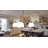 3-light 24'' Dimmable Black Modern/traditional Chandelier For Dining Room.Features Flower Frosted Glass Shades.-444701335