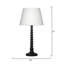 Lampe de table en bois Foteini avec abat-jour en lin