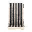 Bean Bag Bazaar Deck Stripe Outdoor High Back Seat Pad, Black