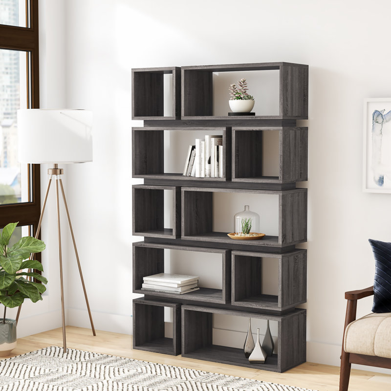 Wilmette 65.25"H Geometric Display Bookcase