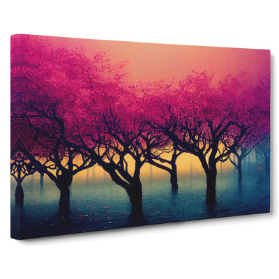 Radiant Tree Forest - Wrapped Canvas