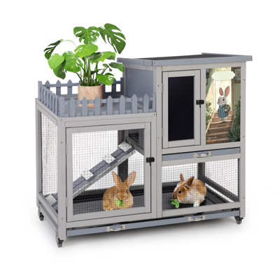 Cage à lapin avec rampe Carrisa