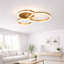 Kucharski LED Semi Flush Mount 3-light ring gold
