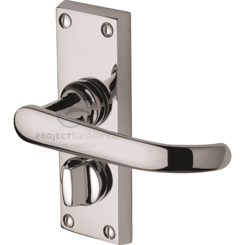Heritage Brass Project Hardware Door Handle for Privacy Set Avon Short Design, Polished Chrome