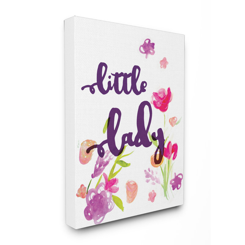 Art sur toile florale little lady, H 20 po x l 16 po x P 1,5 po