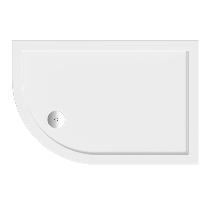  Shower Tray - White, Left Hand