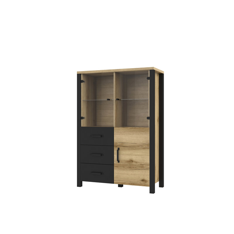 Monango Display Cabinet, Grand Natural Oak