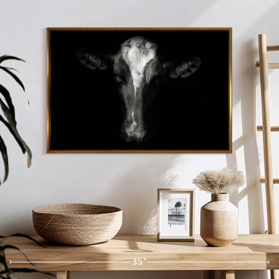Visage de vache monochrome
