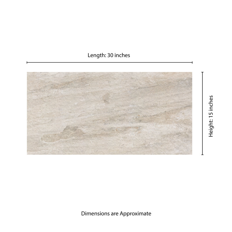 Traverse 15 in. x 30 in. Matte Porcelain Stone Look Floor And Wall Tile, Prairie