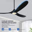 Ventilateur de plafond en bois massif à 3 pales avec lumière et télécommande-1812730046-1813243635