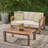 GENSER LOVESEAT & COFFEE TABLE