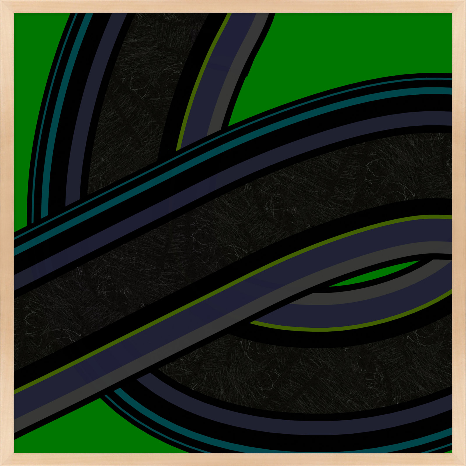Twisted Road by Jacques Pilon, 24" H x 24" W x 1.25" D, Maple Wood